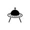 Ufo icon . astronomy illustration logo. spaceship symbol.