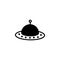 Ufo icon . astronomy illustration logo. spaceship symbol.