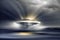 A UFO Leaves the Sea Breaking Sound Barrier