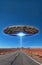 Ufo over desert highway