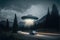 Ufo spaceship from another planet, generated ai