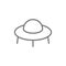 Ufo, spaceship line icon.