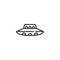 Ufo spaceship line icon