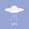 UFO vector icon. Alien space ship. World UFO day