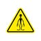 UFO Warning sign yellow. Alien Hazard attention symbol. Danger r
