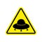 UFO Warning sign yellow. Aliens Hazard attention symbol. Danger