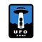 UFO zone badges and logo emblem. Vector illustration.