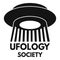 Ufology society fan logo, simple style