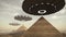 UFOs above Egypt pyramids