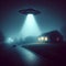 UFOs (Unidentified Flying Objects) visit us in misty nights