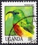 UGANDA - CIRCA 1992: post stamp 50 Ugandan shillings printed by Republic of Uganda, shows Regal sunbird wild exotic