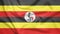 Uganda flag with fabric texture