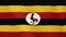 Uganda flag waving animation. Full Screen. Symbol of the country.