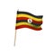 Uganda flag on white background