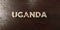 Uganda - grungy wooden headline on Maple - 3D rendered royalty free stock image