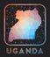 Uganda map design.