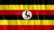 Uganda National Flag. Seamless loop animation closeup waving.