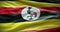 Uganda national flag waving background, 4k backdrop animation