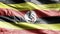 Uganda textile flag slow waving on the wind loop