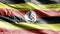 Uganda textile flag waving on the wind loop