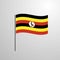 Uganda waving Flag