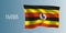 Uganda waving flag vector illustration. Iconic design element