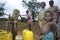 Ugandan Children fetching water at water pump