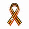 Ugandan flag stripe ribbon on white background. Vector illustration.