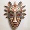 Ugandan Wooden Mask Tribal Design Inspired Video Art On Linen