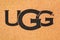 UGG shoe company brand logo closeup
