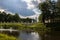 Uglich Kremlin. view of the historic building of the city Council and The Church of the Kazan icon of the mother of God from the