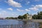 Uglich. Yaroslavl region. Cruise ships at the pier. Golden ring of Russia