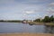 Uglich. Yaroslavl region. Cruise ships at the pier. Golden ring of Russia