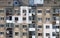Ugly block of flats facade from ghetto