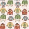Ugly christmas sweater in a seamless pattern design