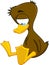 Ugly Duckling Cartoon Character Crying