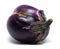 Ugly eggplant Isolated with clipping path on a white background. Fresh eggplant close-up