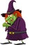 Ugly Halloween Witch Cartoon Character