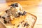 Ugly homemade Bingsu ice cream on breads with chocolate cookies