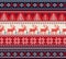 Ugly sweater Merry Christmas Happy New Year seamless pattern frame