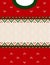 Ugly sweater Merry Christmas ornament scandinavian style knitted background frame border