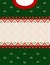 Ugly sweater Merry Christmas ornament scandinavian style knitted background frame border