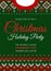 Ugly sweater party, Merry Christmas, Happy New Year greeting card.