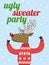 Ugly sweater party vector illustration