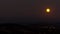 UHD 4k timelapse movie of long exposure moonrise over city of Portland Oregon with mount Hood