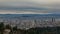 UHD Time lapse of clouds movement and sky over Mount Hood and cityscape of Portland Oregon 4k