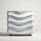 Uhd Wavy White Dresser By Iain Rogers In The Style Of Bjarke Ingels