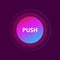 Ui circle flat design for site Push Button.Vector illustration with colorful gradient or color transition mobile devices