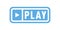 UI interface button play media internet isolated website online concept element sign and online tube player approved