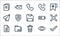 ui line icons. linear set. quality vector line set such as checked, garbage, file, view, folder, paper plane, battery, phone,